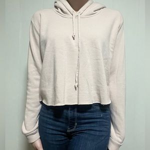 Pink cropped hoodie